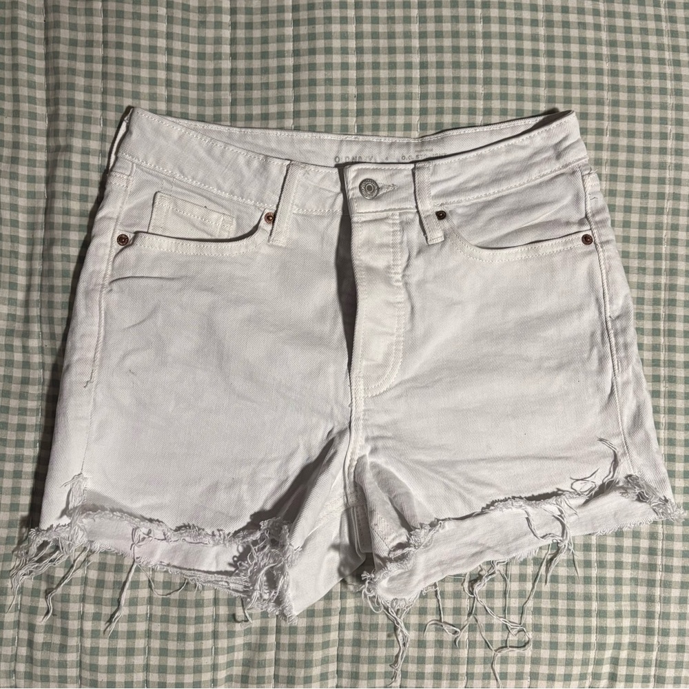 Old Navy White Frayed Jean Shorts